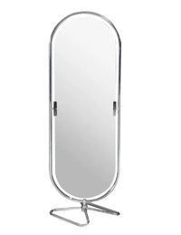 Miroir sur Pied Ovale Rotatif Inox 169 cm, 3 Articles à la Pièce
