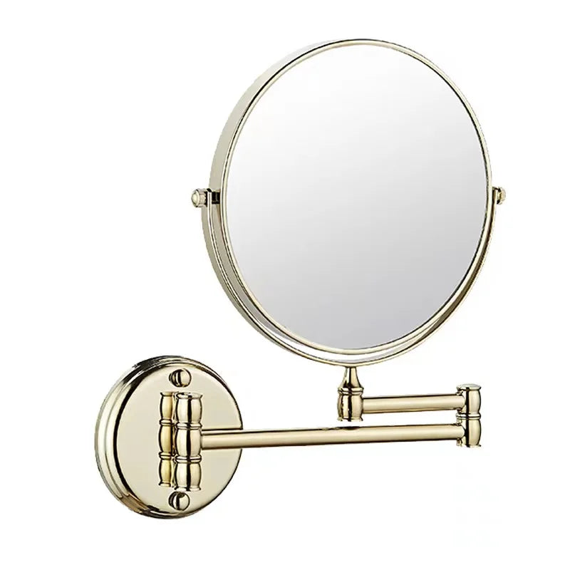 Miroir Grossissant Mural Laiton Pliable Télescopique Double Face