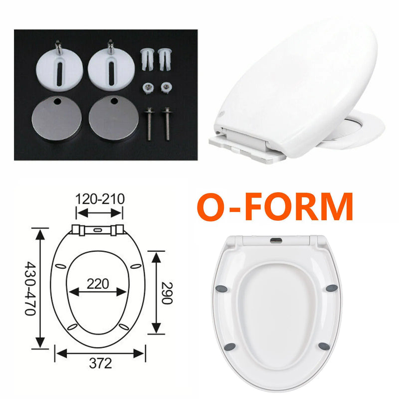 Abattant WC Frein de Chute Déclipsable Blanc