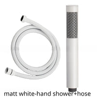 Pommeau de Douche Cylindrique Inox, 9 Finitions, Seul ou avec Flexible