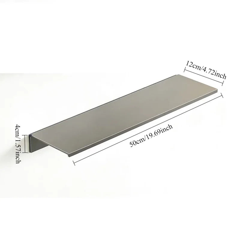 Étagère Murale Flottante en Métal Sans Perçage 40 cm