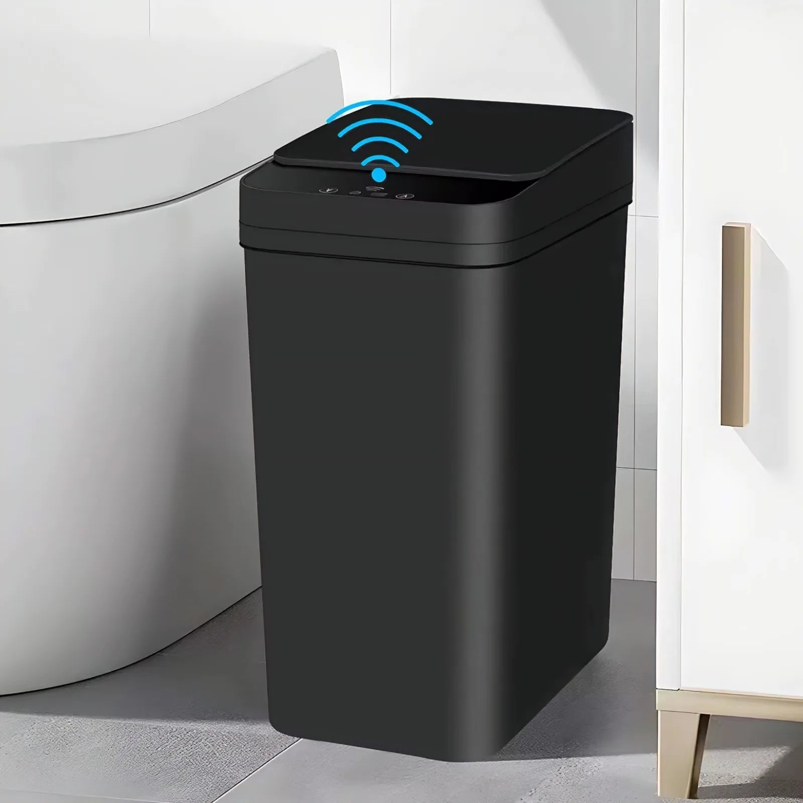 Poubelle Salle de Bain Capteur de Mouvement Sans Contact 12L