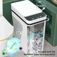 Poubelle de Salle de Bain Étroite à Capteur Automatique