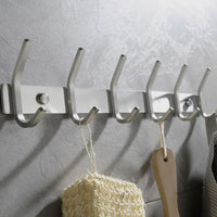 Patère Salle de Bain Inox Brossé, Barre de 1 à 7 Crochets