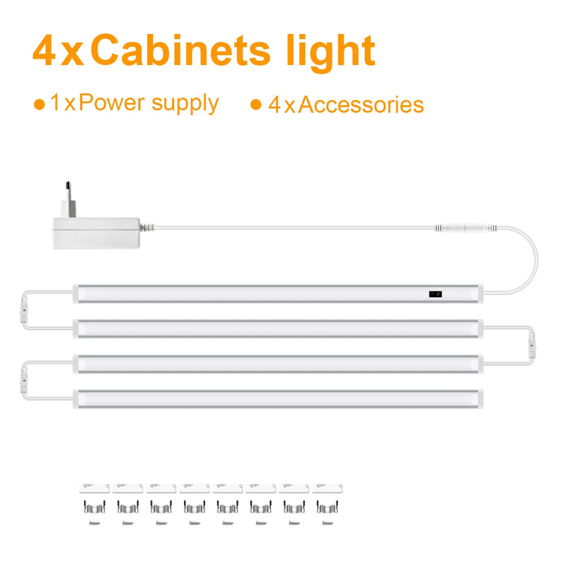 Réglette LED Sous Meuble Cuisine à Capteur de Geste, 30 à 50 cm
