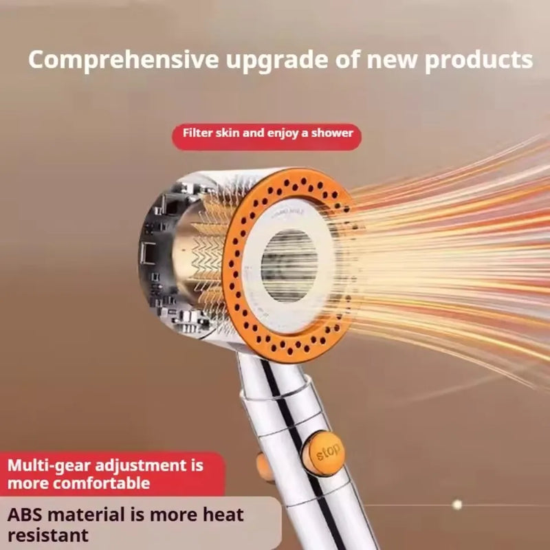 Pommeau de Douche Haute Pression 5 Modes Filtre Intégré, 9 Coloris