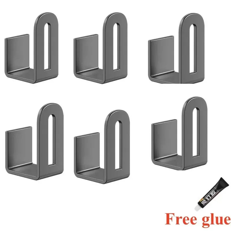 Range-Couvercle Mural Inox 304 Adhésif, 2 à 6 Supports, 3 Finitions