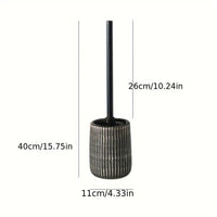 Brosse WC Céramique Rayée Style Wabi-Sabi à Poser 40 cm