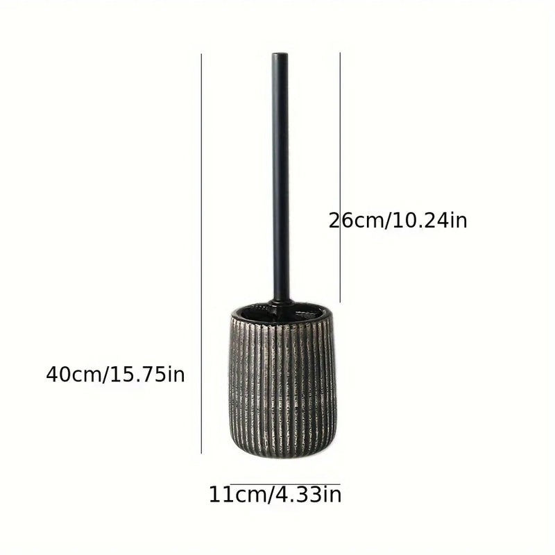 Brosse WC Céramique Rayée Style Wabi-Sabi à Poser 40 cm