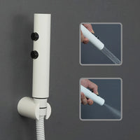 Douchette WC Blanche Pulvérisateur ABS ou Inox avec Flexible et Support Mural