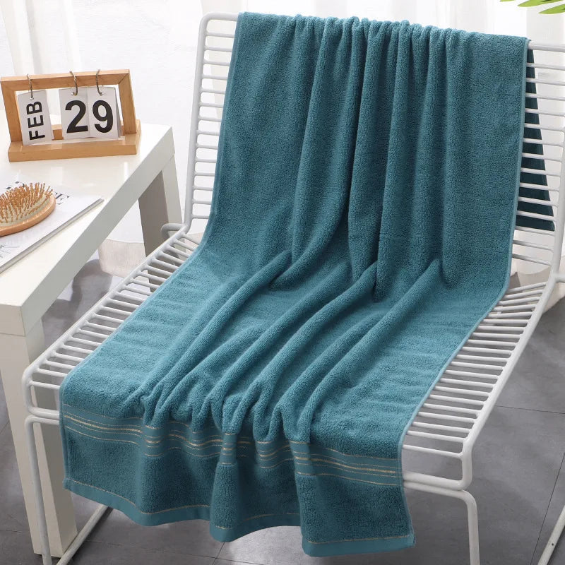Serviette de Bain Coton Filé à l'Anneau 70 x 140 cm