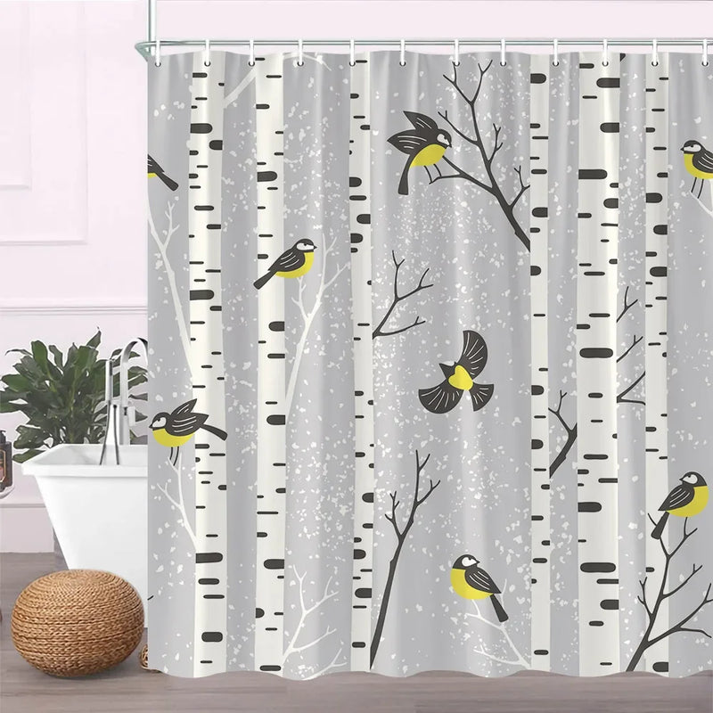 Rideau de Douche en Tissu Polyester, 28 Motifs au Choix, 90 à 240 cm