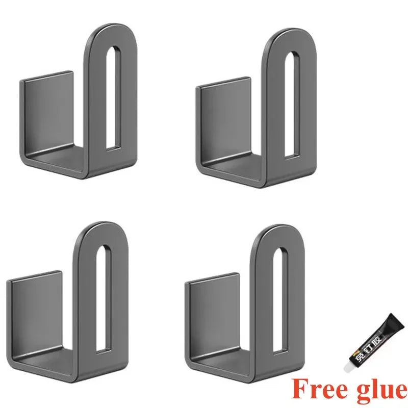 Range-Couvercle Mural Inox 304 Adhésif, 2 à 6 Supports, 3 Finitions