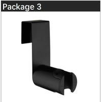 Douchette WC Noire Kit Complet avec Support Mural