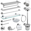 Accessoires Salle de Bain Chromés Inox à la Pièce, 14 Articles