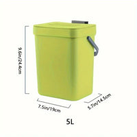 Poubelle de Cuisine à Compost Suspendue 3 ou 5 L avec Couvercle