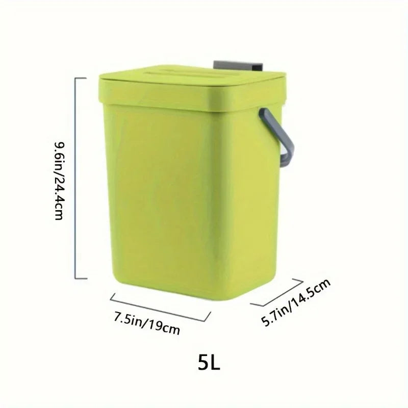 Poubelle de Cuisine à Compost Suspendue 3 ou 5 L avec Couvercle