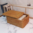 Panier de Rangement en Rotin Tissé avec Couvercle, 3 Tailles