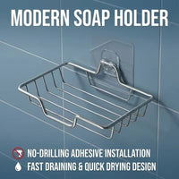 Porte-Savon Mural Inox Sans Perçage avec Drainage, 1 à 3 Pièces