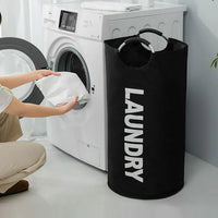 Grand Panier à Linge Pliable en Tissu Oxford 82 L, Poignées Rembourrées