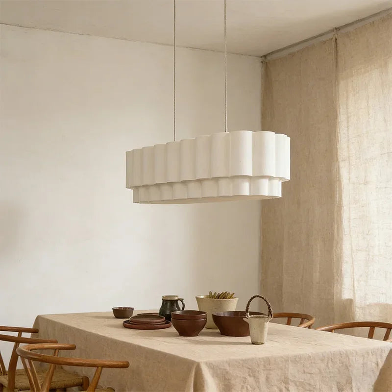 Suspension Cuisine Tissu Festonné, Ronde ou Linéaire, Ø 32 à 150 cm