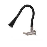 Robinet de Cuisine Mural Bec Flexible Eau Froide Inox 304