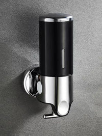 Distributeur de Savon Mural Sans Perçage Blanc et Noir