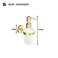 Set Accessoires Salle de Bain Doré Brossé à Composer