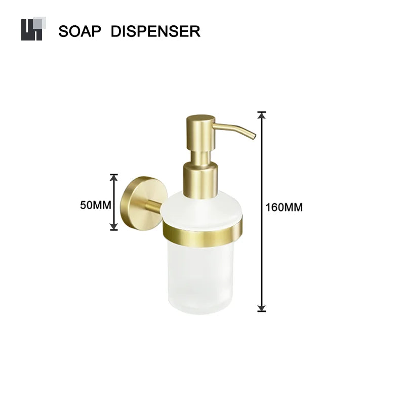 Set Accessoires Salle de Bain Doré Brossé à Composer