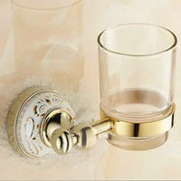 Ensemble d'Accessoires Salle de Bain Céramique Chromé