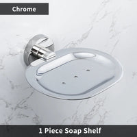Accessoires Salle de Bain Chromés Inox à la Pièce, 14 Articles