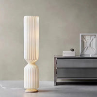 Suspension Cuisine ou Lampadaire Plissé Blanc en Tissu, 60 à 160 cm