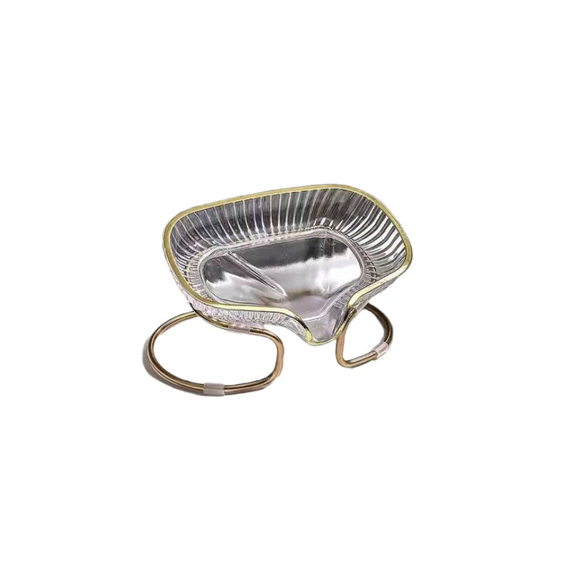 Porte-Savon Drainant Liseré Doré, Vert ou Transparent, 1 ou 2 Niveaux