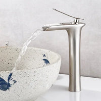 Mitigeur Lavabo Cascade Laiton, 9 Finitions, Bas ou Haut