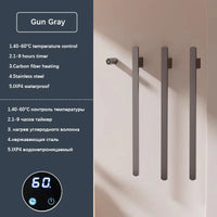 Sèche-Serviette Électrique Mural Vertical 1 à 3 Barres Plates Inox 84 cm