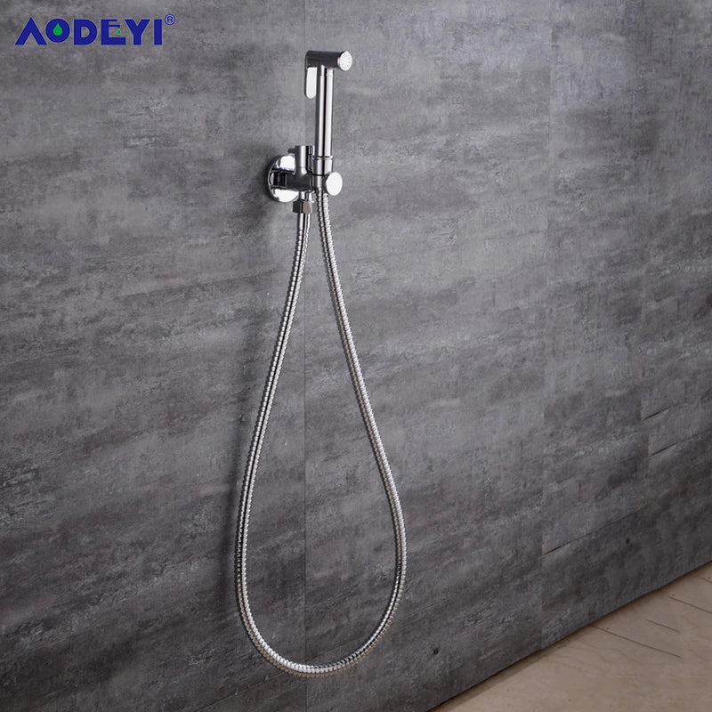 Kit Douchette WC Laiton Chromé avec Flexible Inox 120 cm