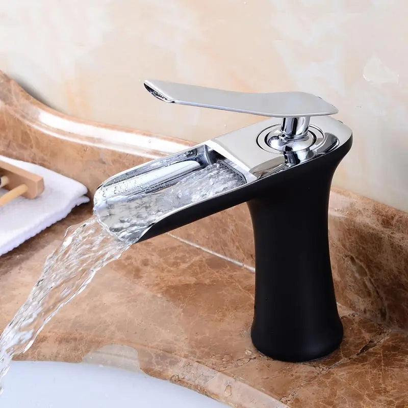Mitigeur Lavabo Cascade Laiton, 9 Finitions, Bas ou Haut