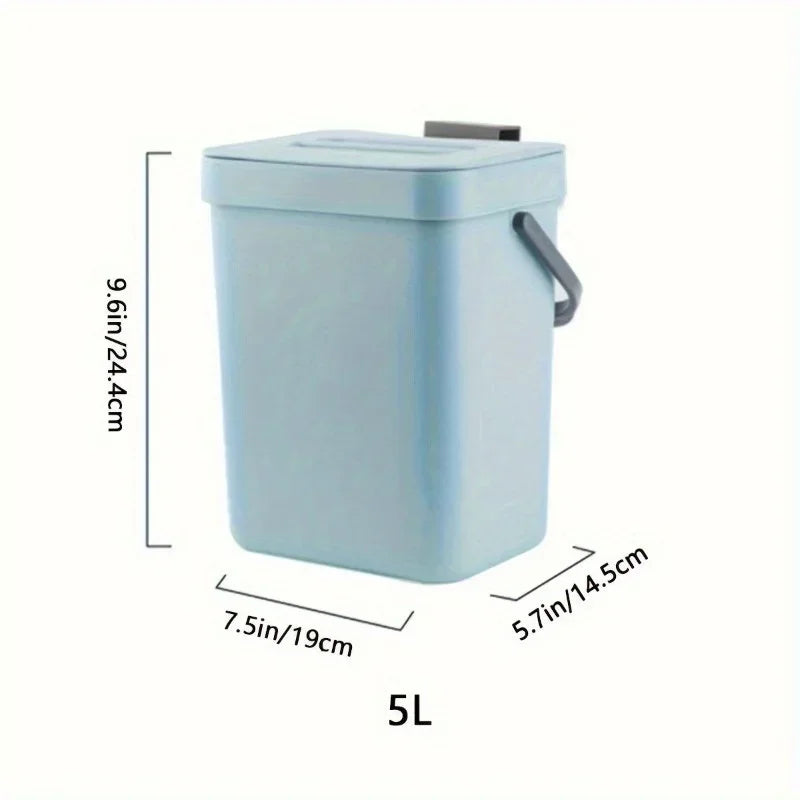Poubelle de Cuisine à Compost Suspendue 3 ou 5 L avec Couvercle