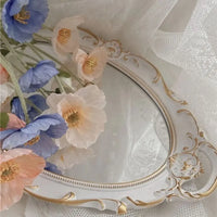 Plateau Miroir Ovale Rangement Bijoux Style Vintage