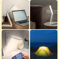 Lampe de Table Pliable LED Rechargeable Tactile, Murale ou à Poser, 27 cm