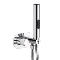 Douchette WC Murale Laiton, Mitigeur Eau Chaude et Froide, Flexible 1,5 m