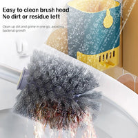 Brosse WC Multifonction à Plateau Coulissant, Bleu ou Blanc, 43,5 cm