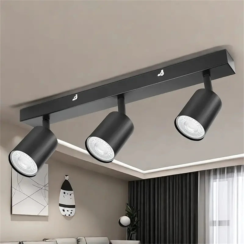 Plafonnier LED Cuisine Multi-Têtes GU10 1 à 4 Spots Orientables