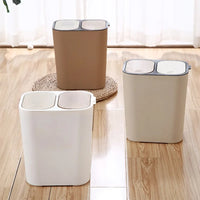 Poubelle de Cuisine Double Compartiment Tri Sélectif
