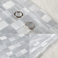 Rideau de Douche Transparent 3D PVC Mosaïque ou Galets, 8 Dimensions