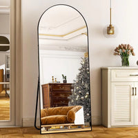 Miroir sur Pied Arqué Pleine Longueur Aluminium 66 x 180 cm