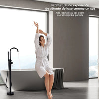 Robinet Baignoire sur Pied Autoportant avec Douchette, Hauteur 130 cm, 5 Finitions