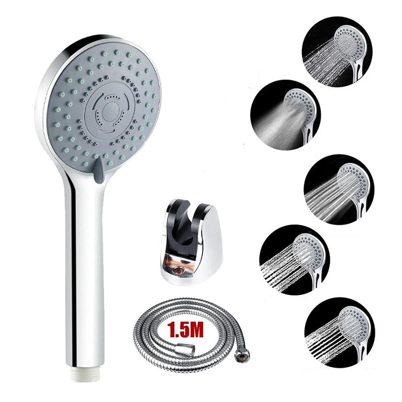 Pommeau de Douche Portable avec Flexible Inox 1,5 m
