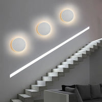 Applique Murale LED Ronde, Doré Brossé, Blanc ou Noir, 15 ou 20 cm