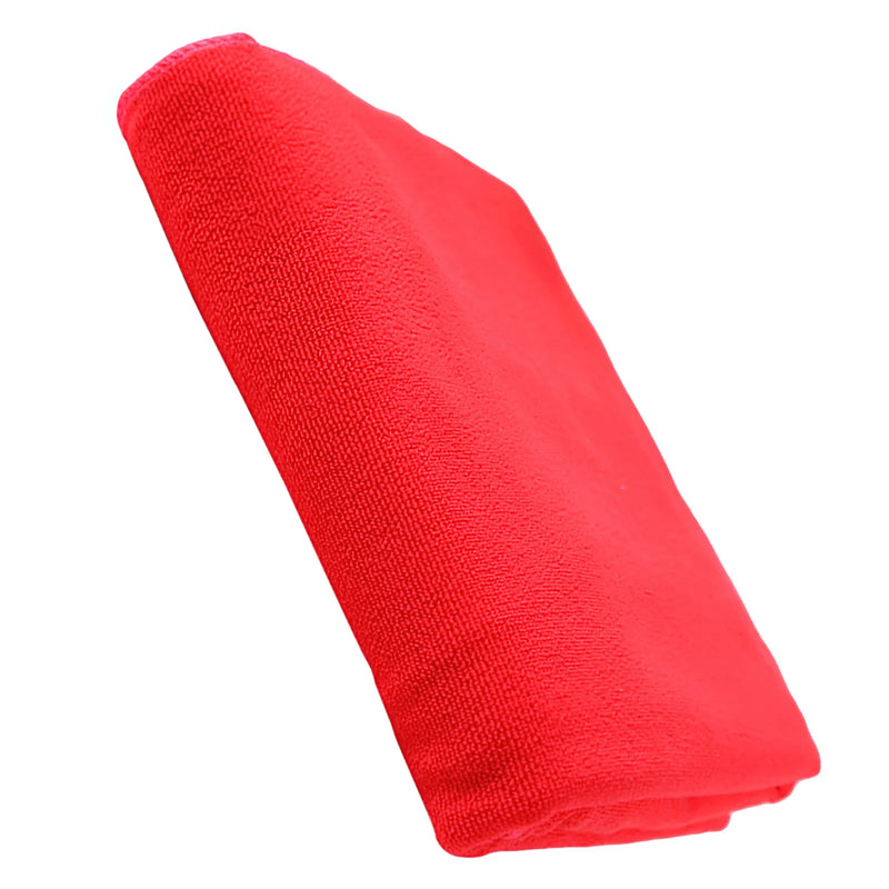 Serviette de Bain Microfibre Rouge 70 x 140 cm Séchage Rapide